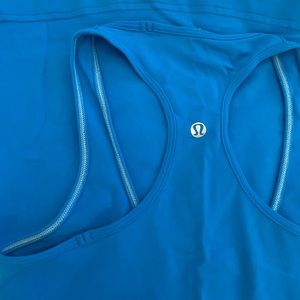 Lululemon blue workout tank top